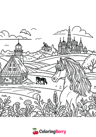 Horseland Coloring Page