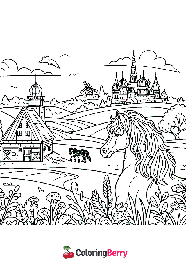 Horseland Coloring Page