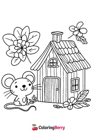 House Mouse Coloring Page