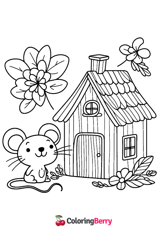 House Mouse Coloring Page