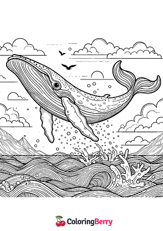 Humpback Whale Coloring Page