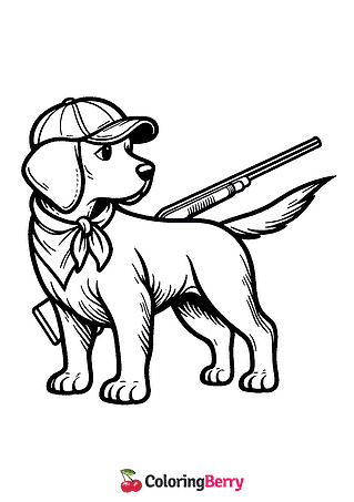 Hunting Dog Coloring Page