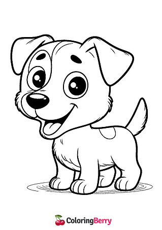 Jack Russell Dog Coloring Page
