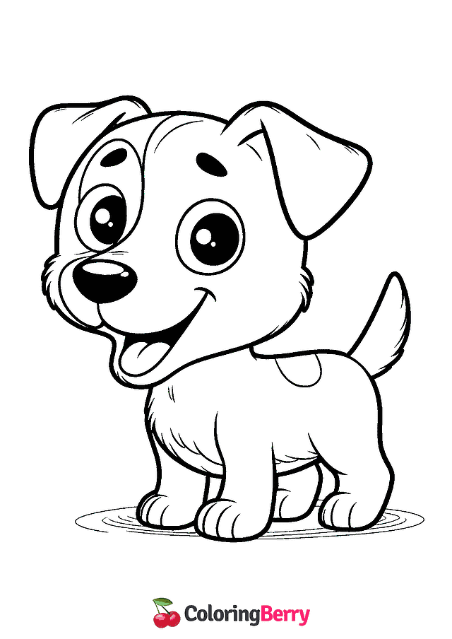 Jack Russell Dog Coloring Page