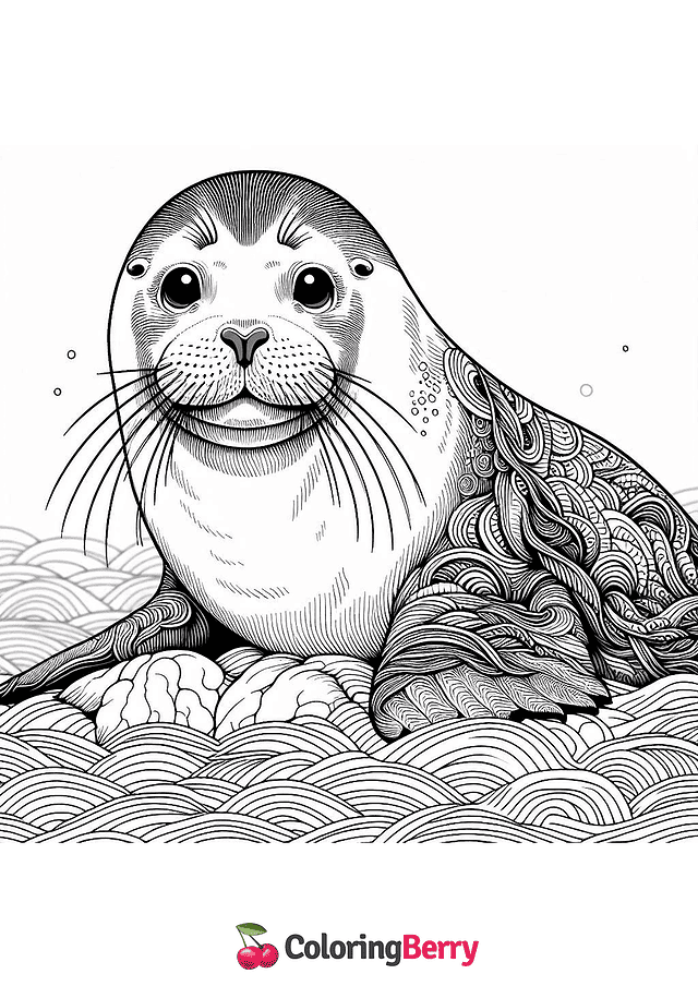 Japanese Sea Lion Coloring Page