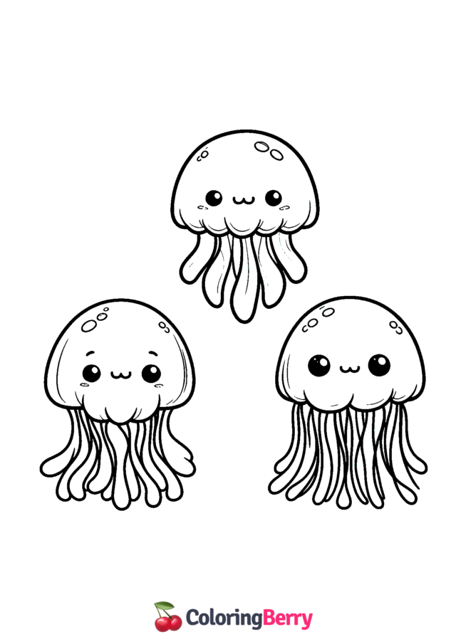 Jellyfish Cub Coloring Page