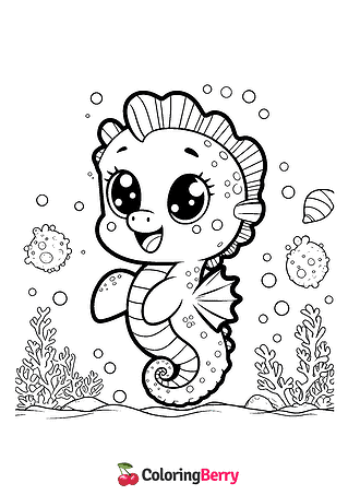 Kawaii Seahorse