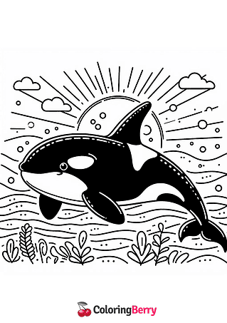 Killer Whale Coloring Page