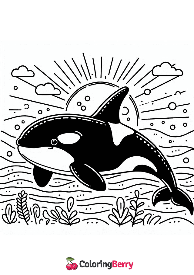 Killer Whale Coloring Page