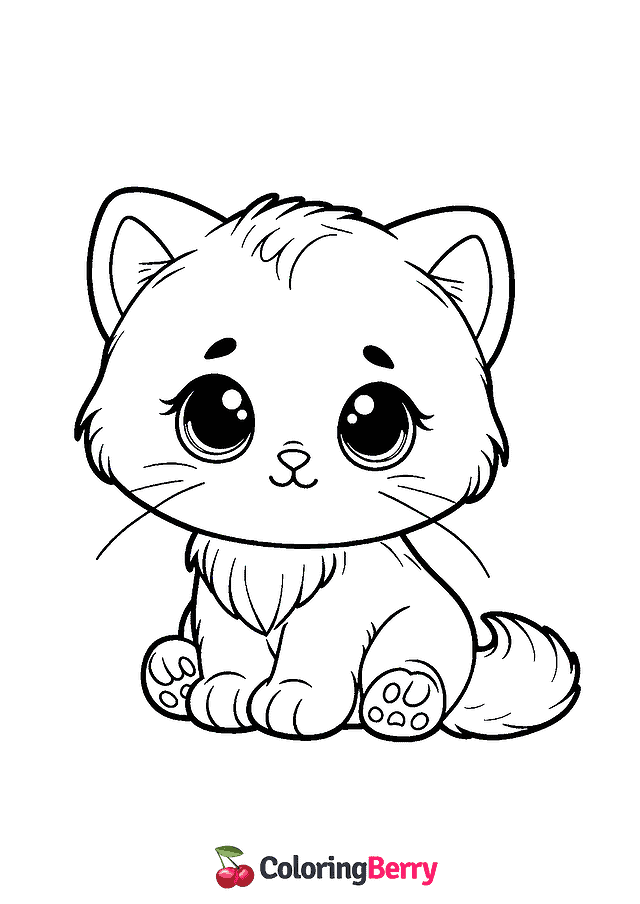 Kitty Coloring Page