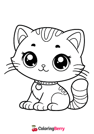 Kitty Cat Coloring Page
