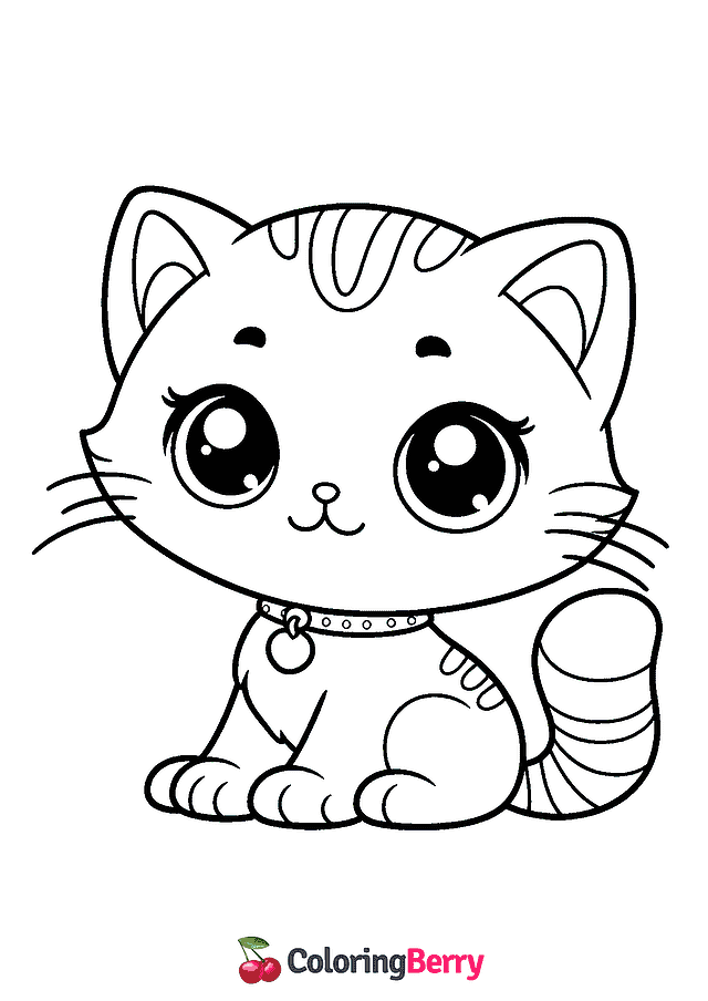 Kitty Cat Coloring Page