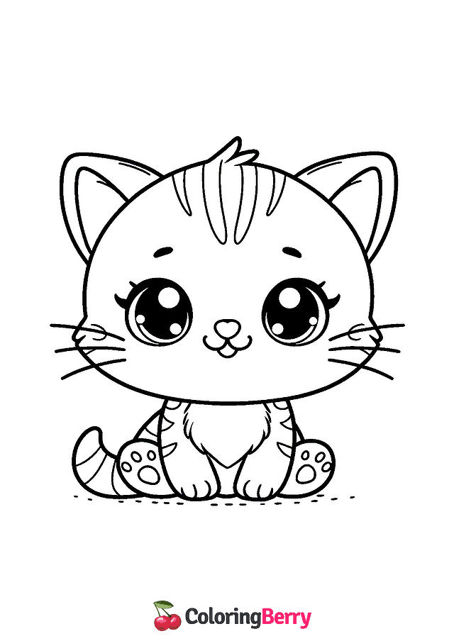 Kitty Cub Coloring Page