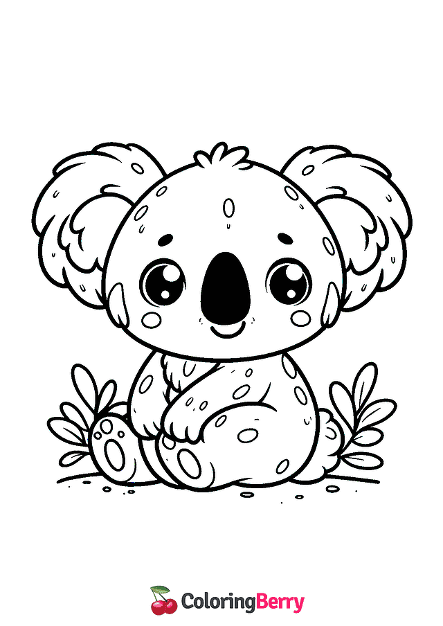 Koala Coloring Page