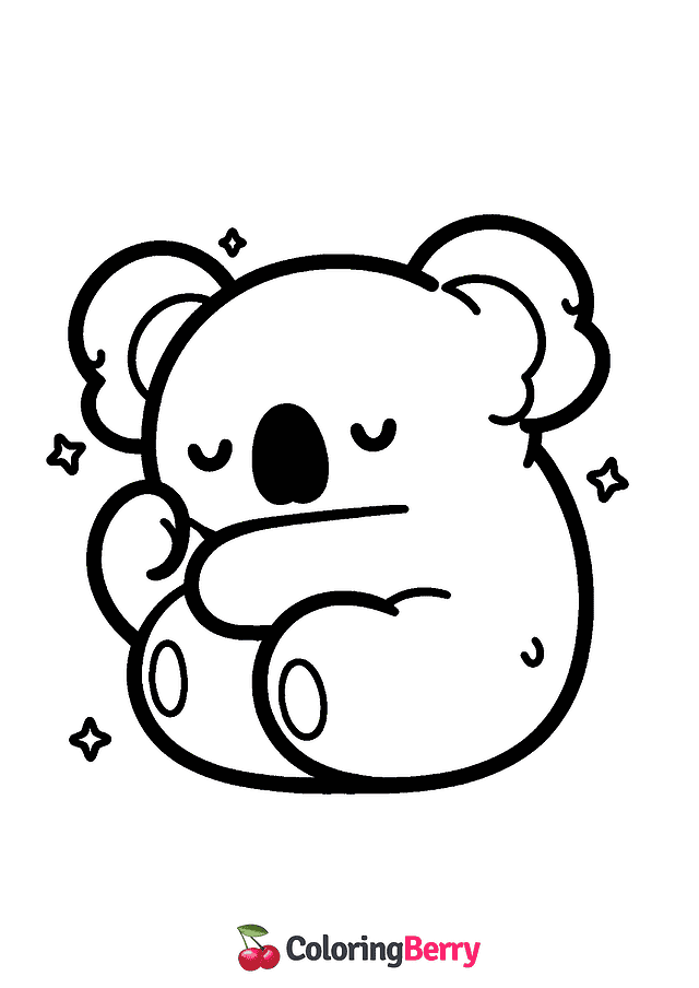 Koala Squishmallow Coloring Page