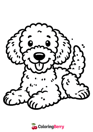 Labradoodle Coloring Page