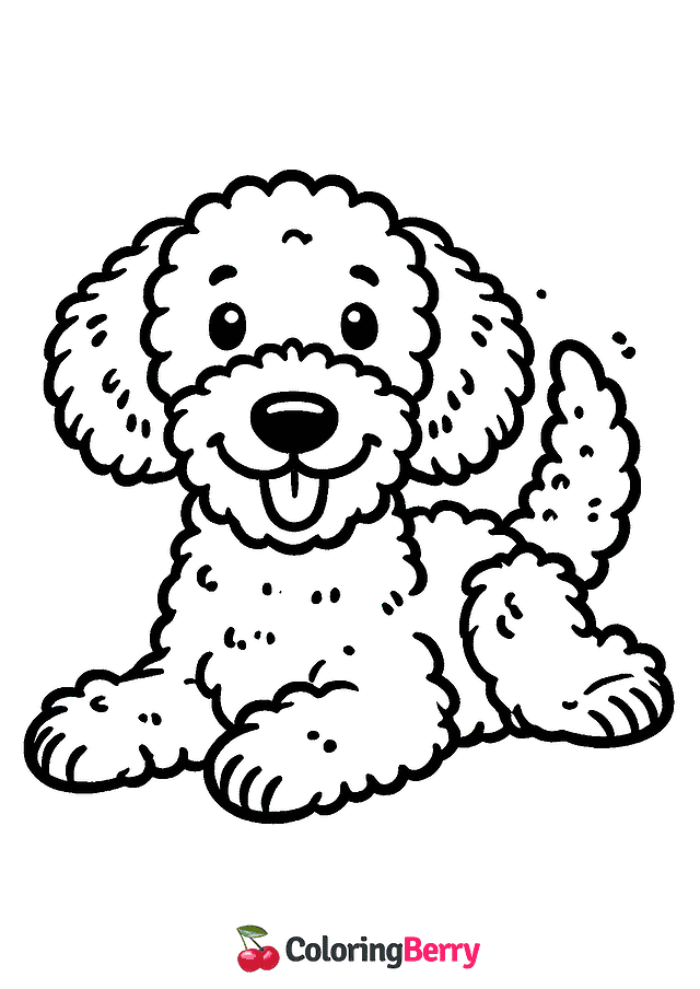 Labradoodle Coloring Page