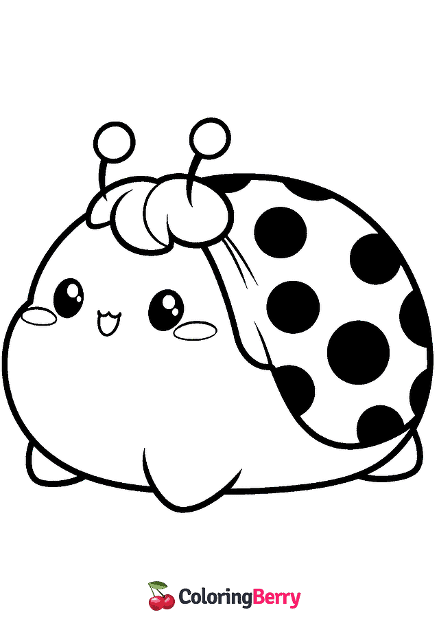 Ladybug Squishmallow Coloring Page