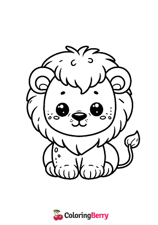 Lion Cub Coloring Page