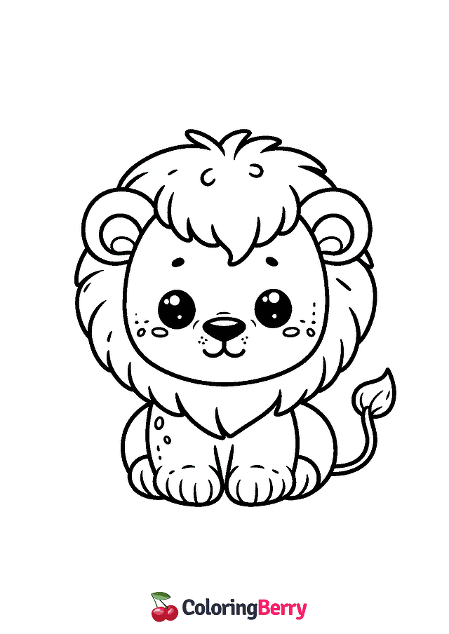 Lion Cub Coloring Page