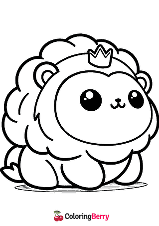 Lion Squishmallow Coloring Page