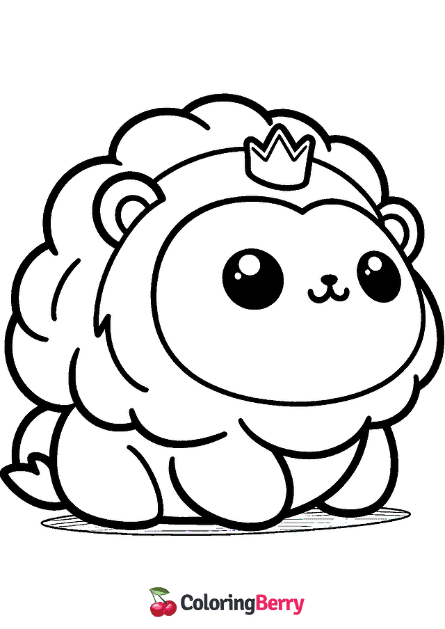 Lion Squishmallow Coloring Page