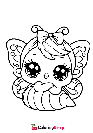 Little Butterfly Coloring Page