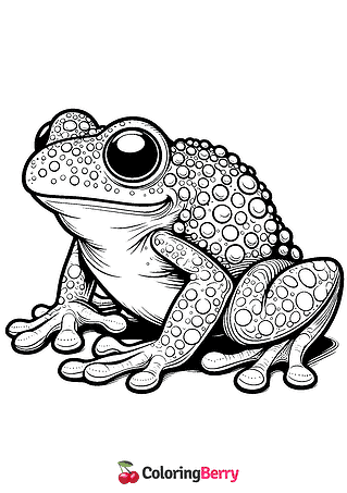 Madagascar Tomato Frog Coloring Page