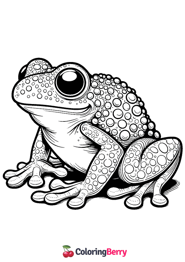 Madagascar Tomato Frog Coloring Page