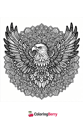 Mandala Eagle Coloring Page