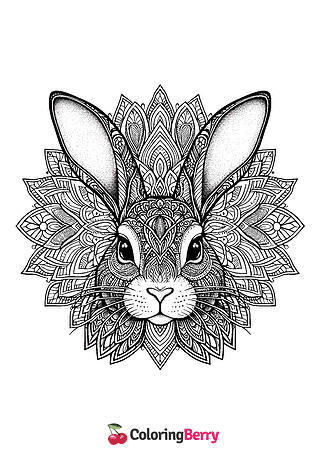 Mandala Hare Coloring Page