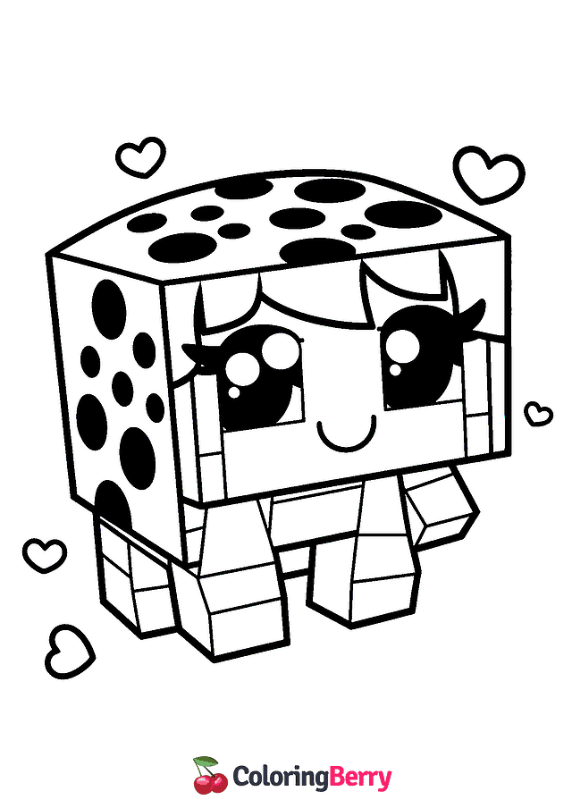 Minecraft Ladybug Coloring Page