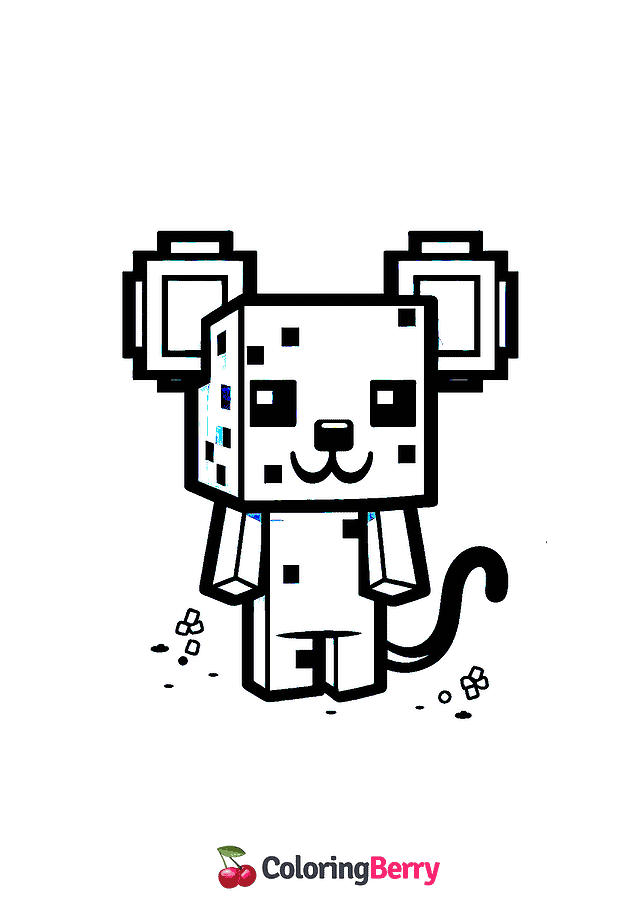 Minecraft Mouse Coloring Page