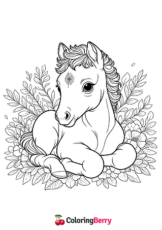 Mini Horse Coloring Page