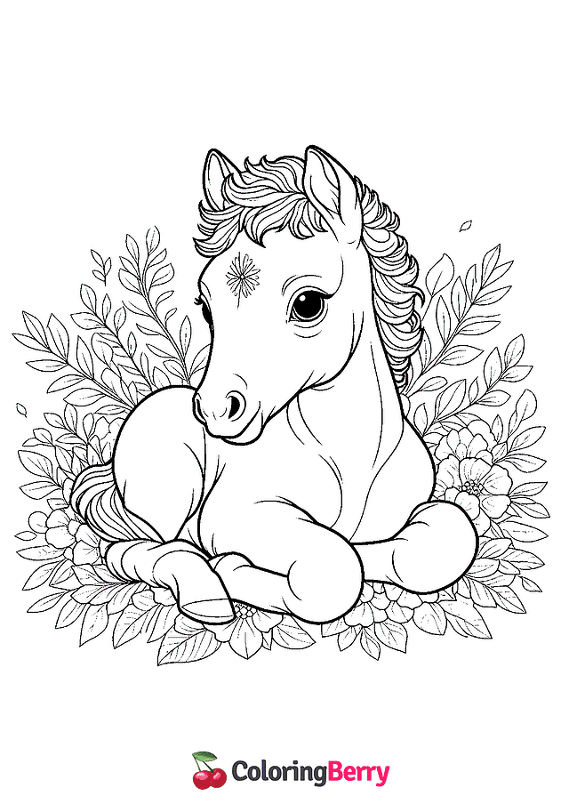 Mini Horse Coloring Page