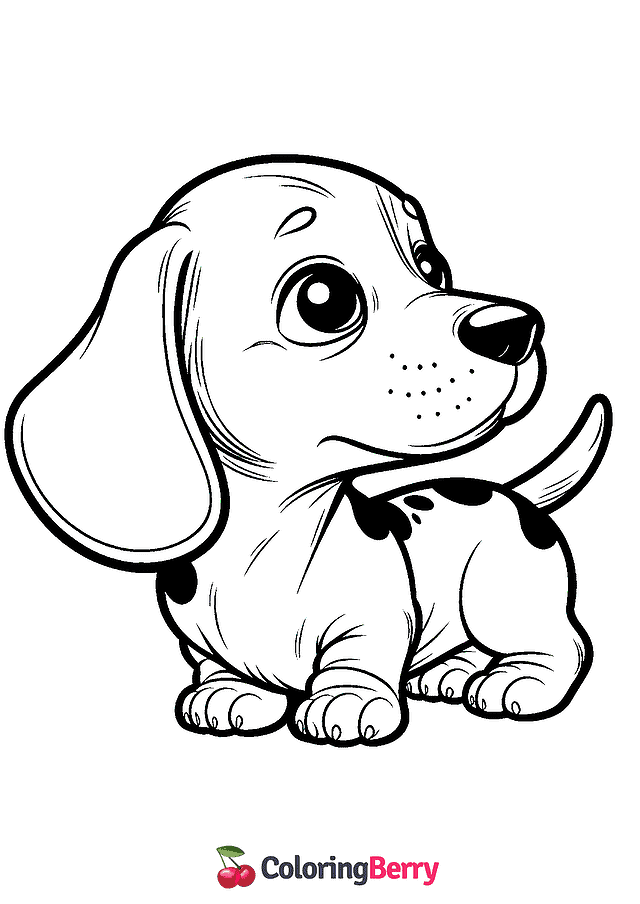 Miniature Dachshund Coloring Page