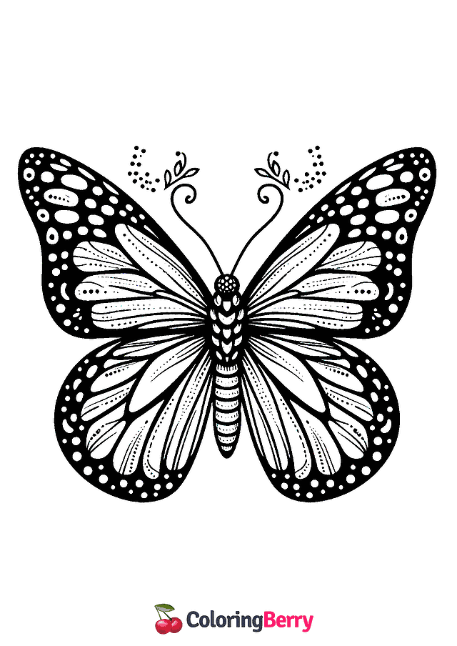 Monarch Butterfly Coloring Page