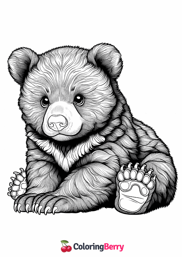 Moon Bear Coloring Page