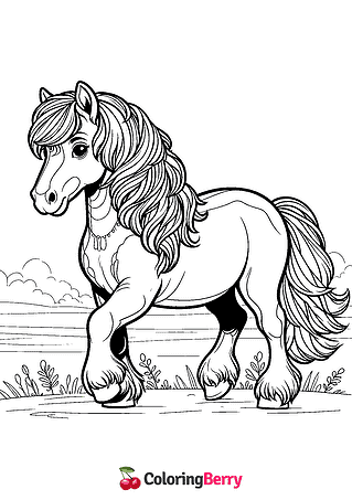 Morgan Horse Coloring Page