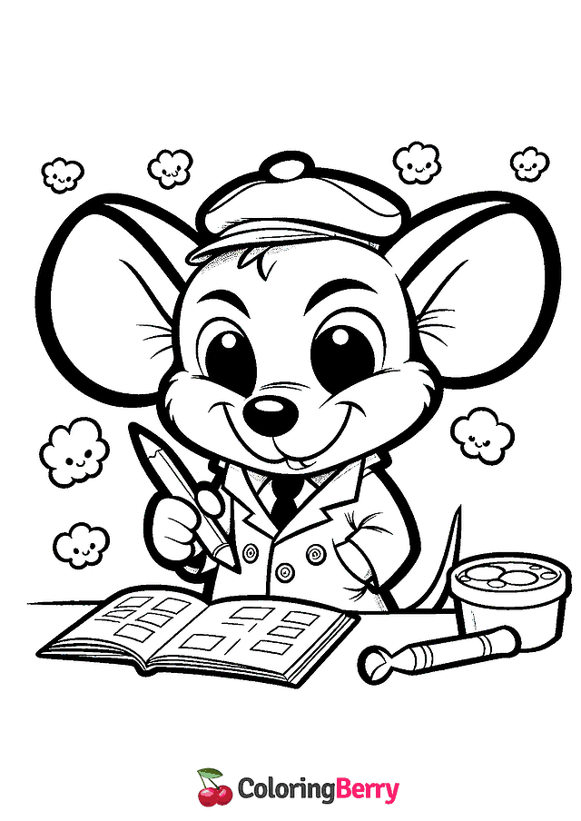 Mouse Coloring Page