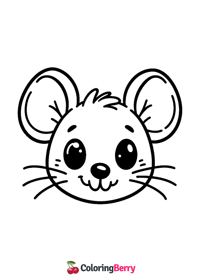 Mouse Face Coloring Page