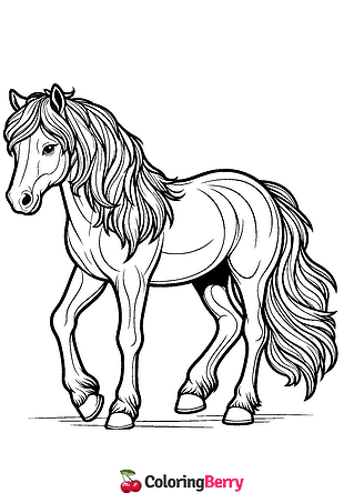 Mustang Coloring Page