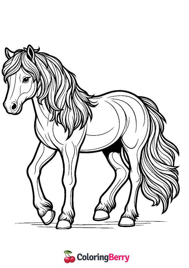 Mustang Coloring Page