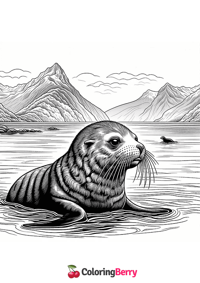 New Zealand Sea Lion Coloring Page