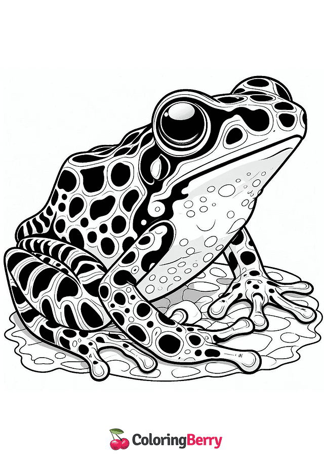 Nothern Leopard Frog Coloring Page