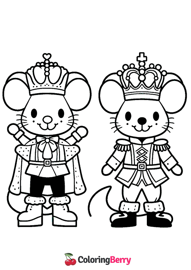 Nutcracker Mouse King Coloring Page