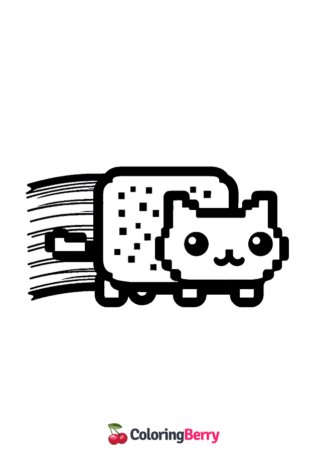 Nyan Cat Coloring Page