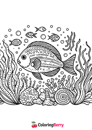 Ocean Fish Coloring Page