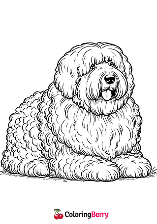 Old English Sheepdog Coloring Page