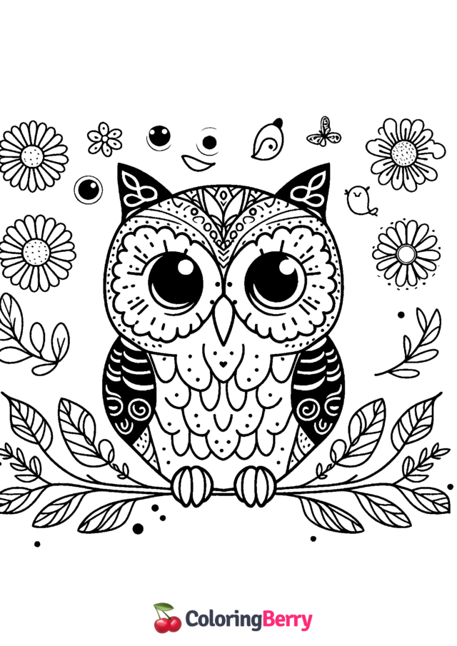 Owl Coloring Page